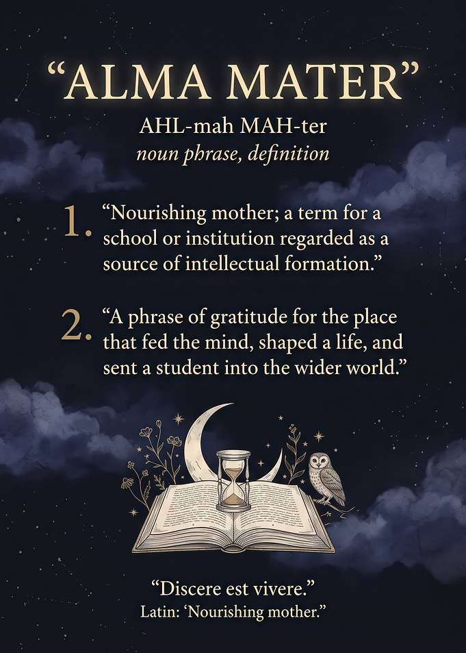 Alma Mater Definition Poster