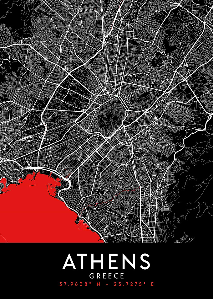 Athens Dark Map