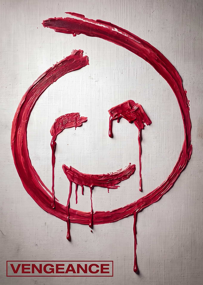 Bloody Red Smiley Face Vengeance Poster