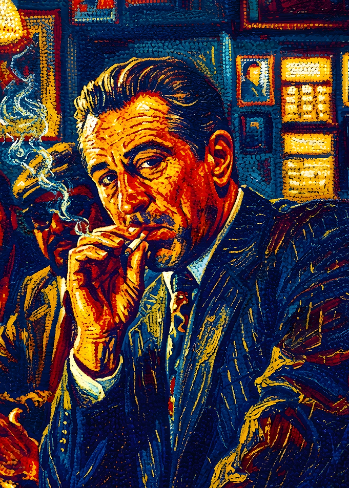 Robert De Niro Smoking Portrait