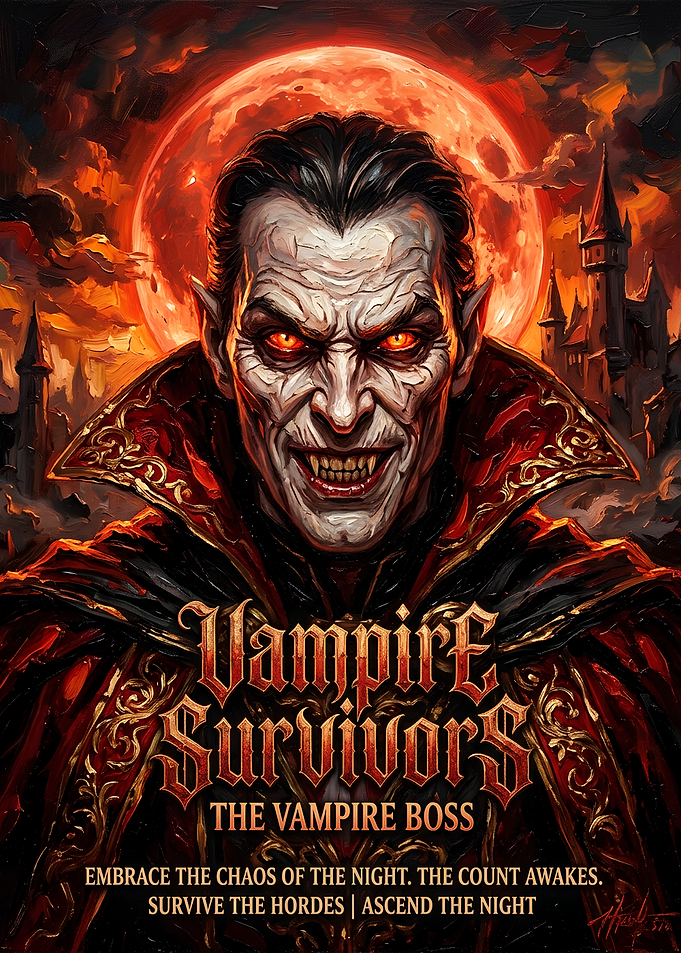 Vampire Survivors The Vampire Boss Poster