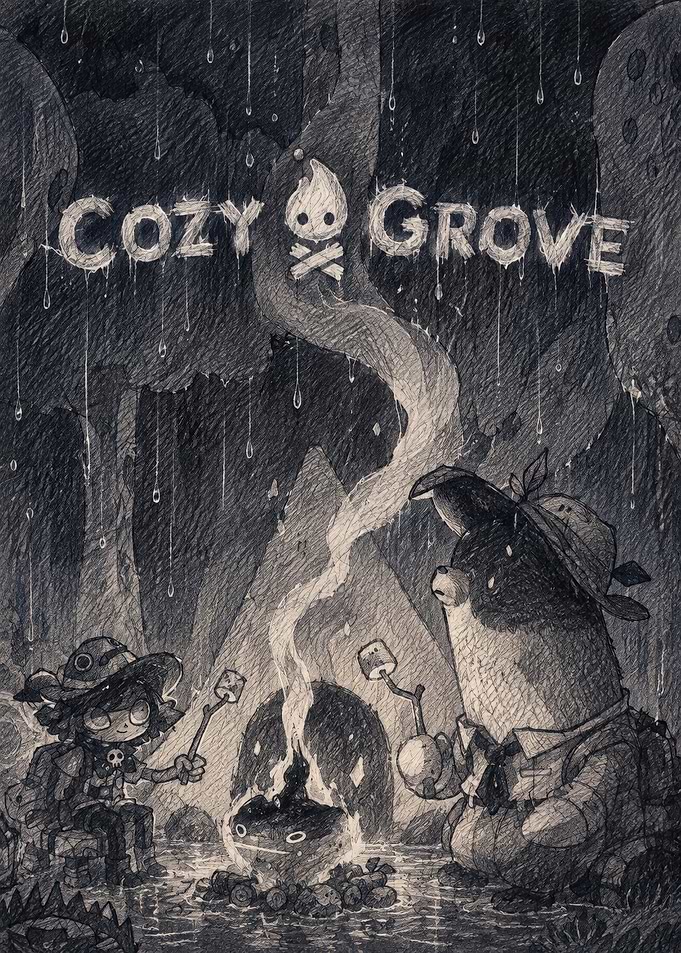 Cozy Grove Campfire Scene