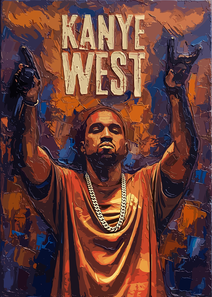 Kanye West Oil Painting Portrait