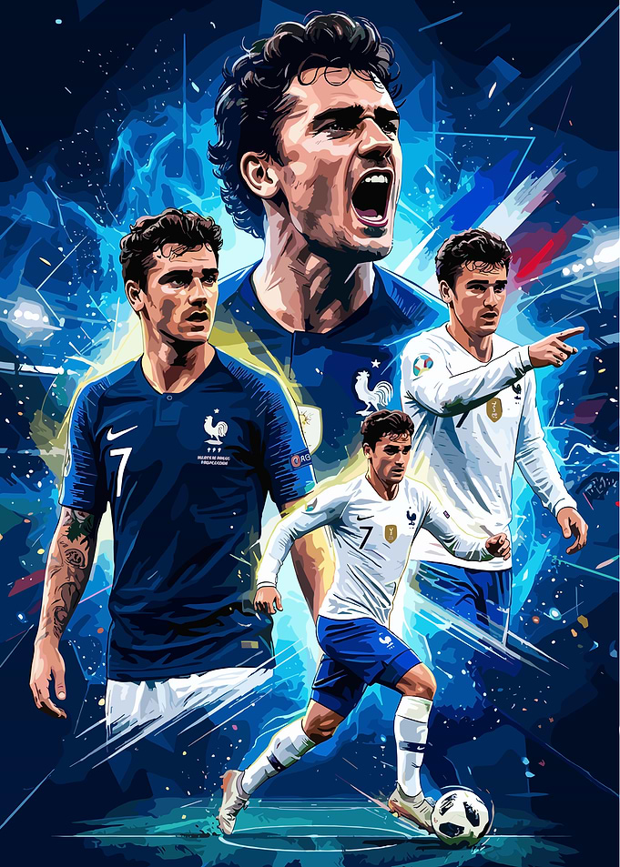 Antoine Griezmann France Football Poster