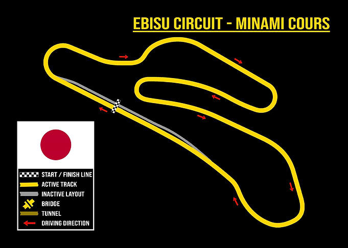 Ebisu Circuit Minami Course Track Map