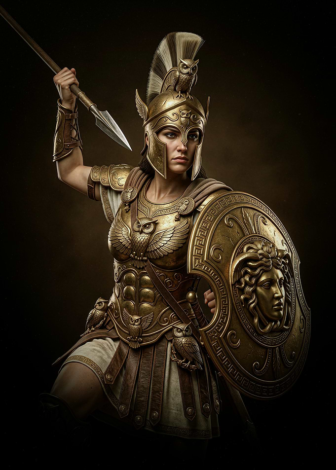 Athena Goddess of Wisdom Warrior Portrait