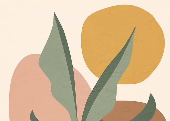 Minimalist Abstract Botanical Wall Art