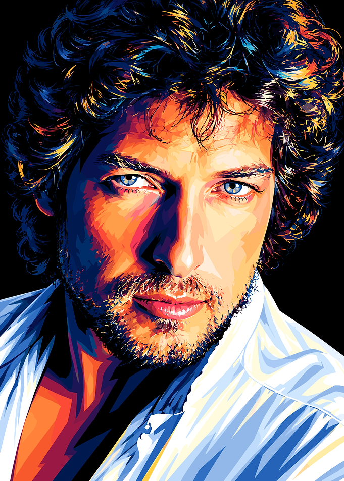 Vibrant Pop Art Portrait of Bob Dylan