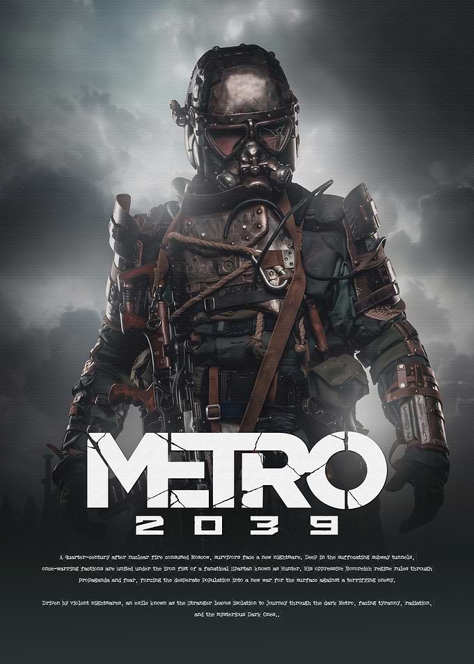 Metro 2039 Post-Apocalyptic Soldier Poster