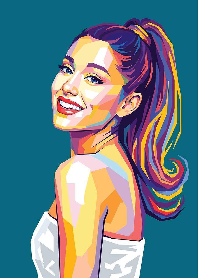 Ariana Grande Pop Art Portrait
