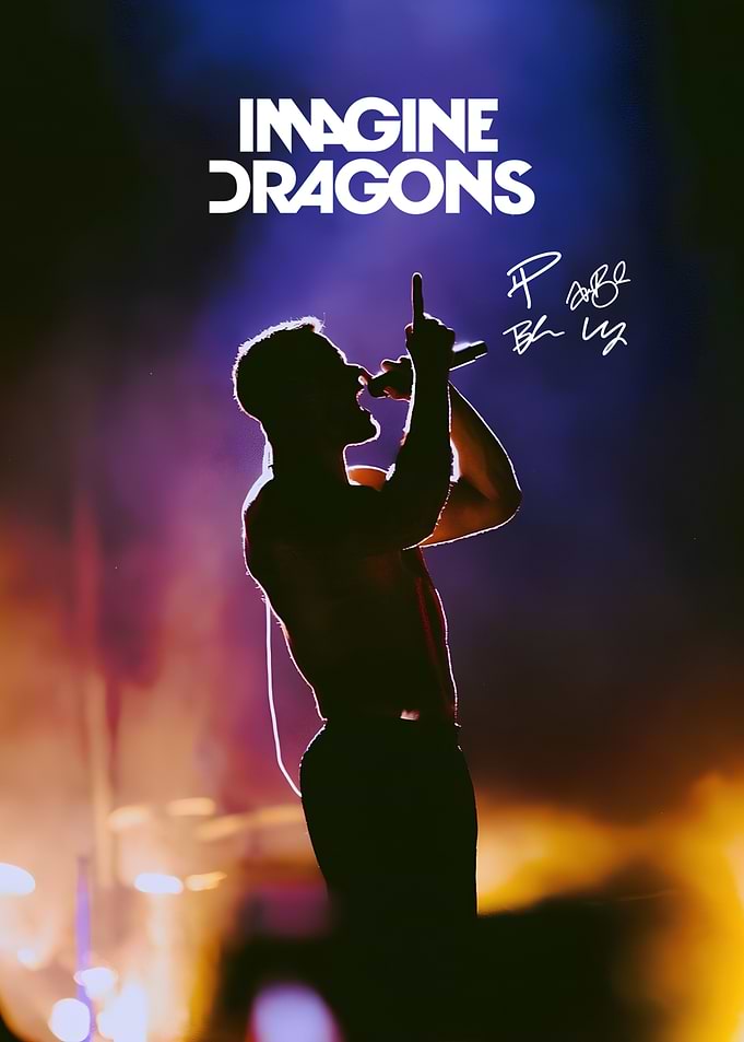 Imagine Dragons Concert Silhouette Poster