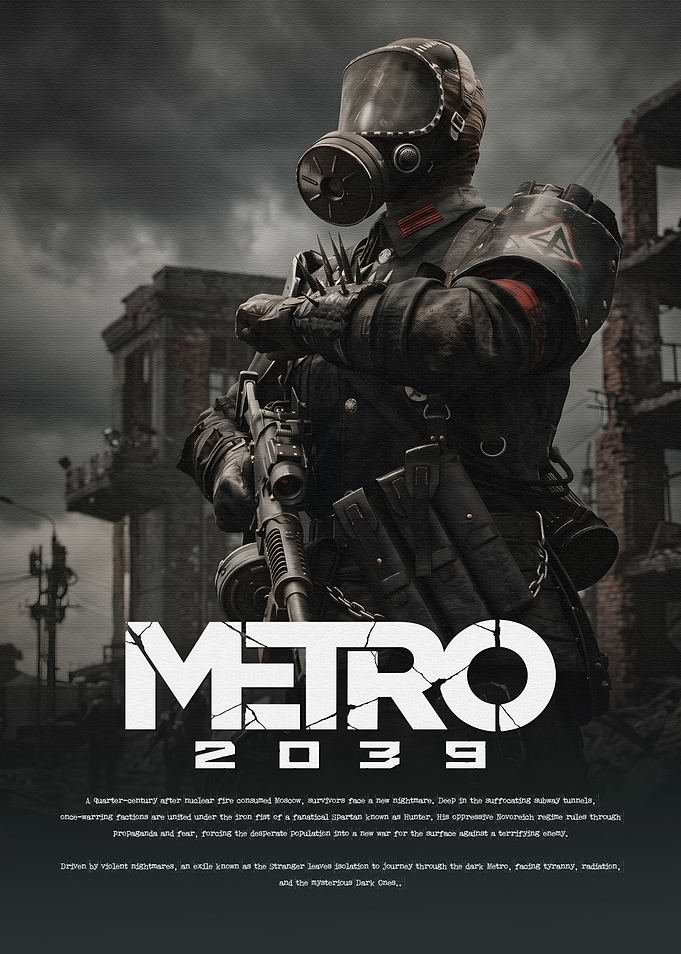 Metro 2039 Post-Apocalyptic Soldier Poster