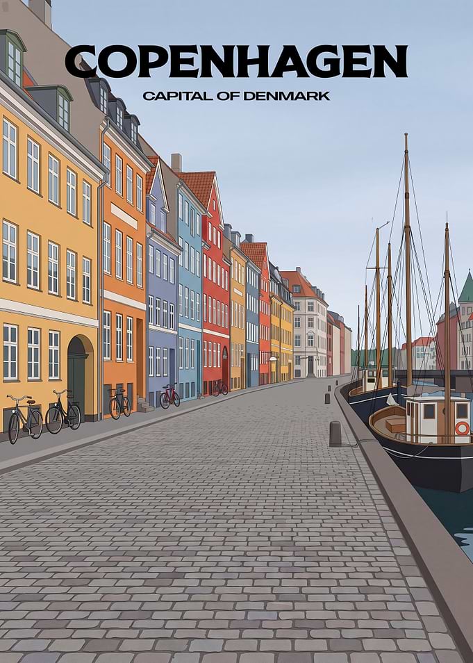 Copenhagen Travel Poster