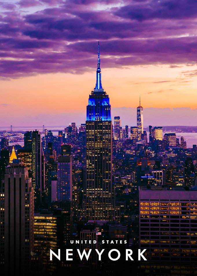 Empire State Building Sunset Skyline