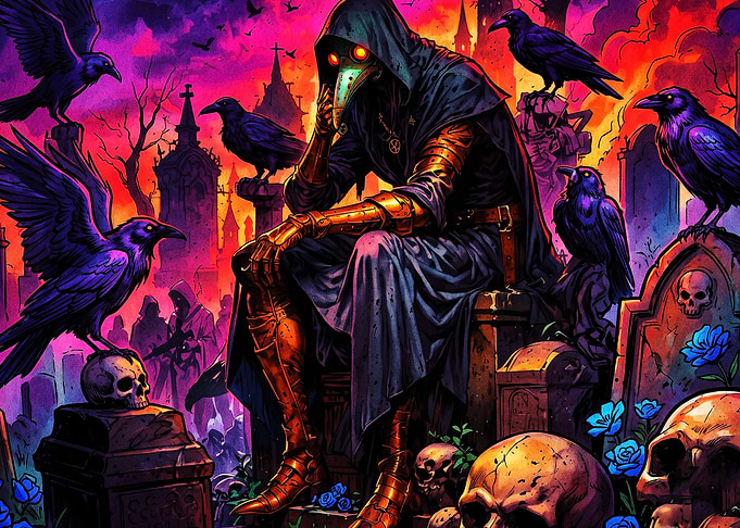 Plague Doctor Crow Gothic Dark Art