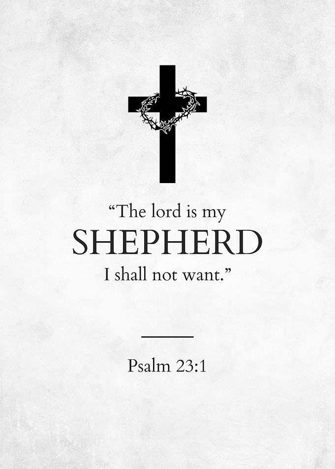 Psalm 23:1 Christian Wall Art
