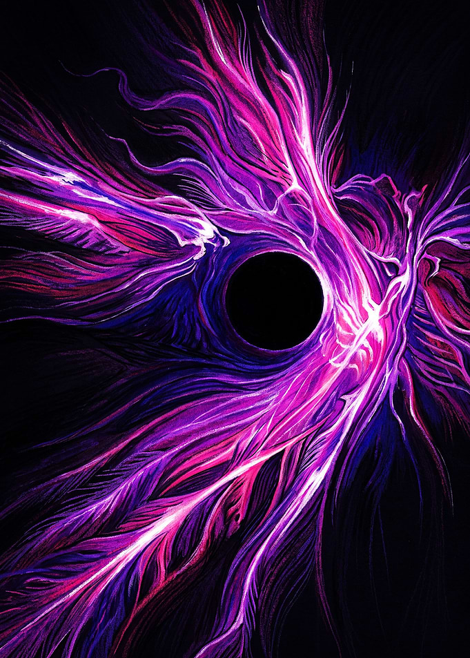 Abstract Purple and Pink Energy Vortex