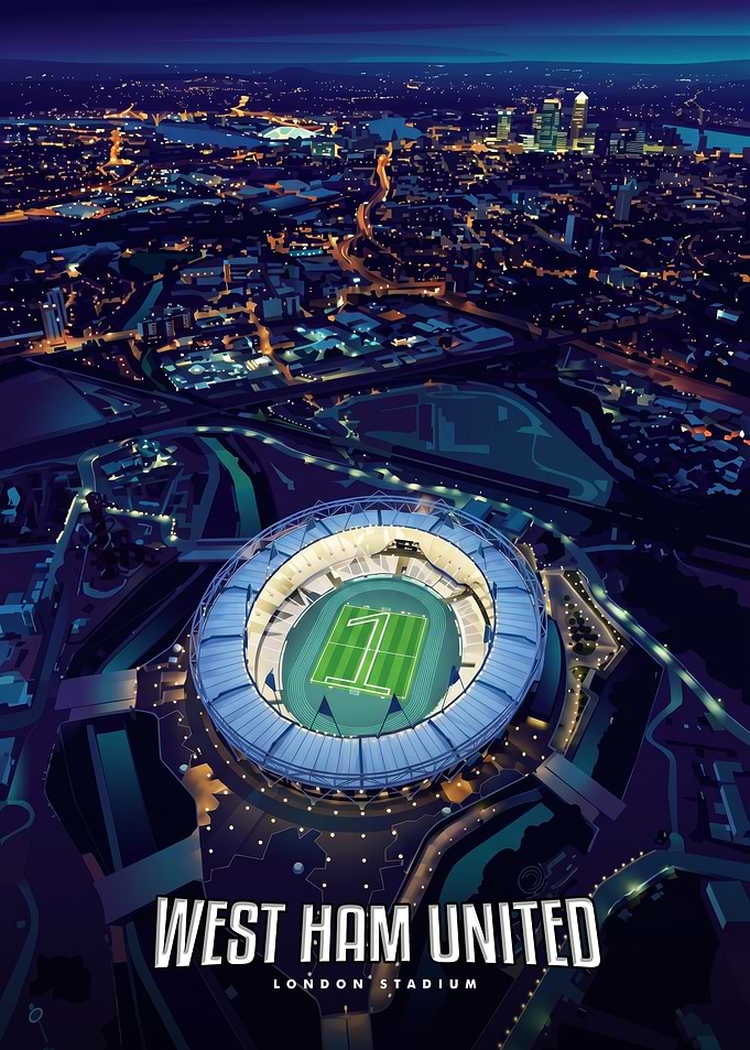 West Ham United London Stadium Poster