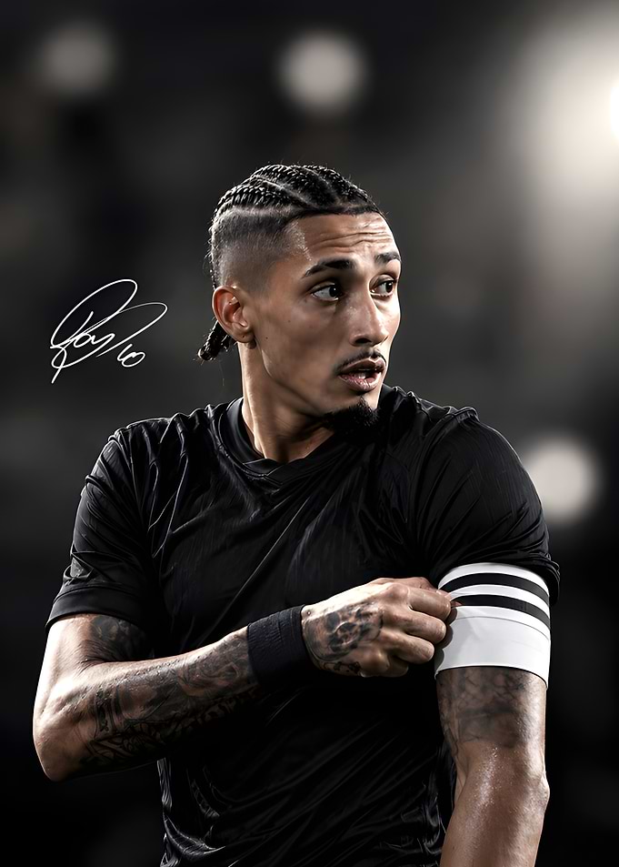 Raphinha Soccer Player Portrait
