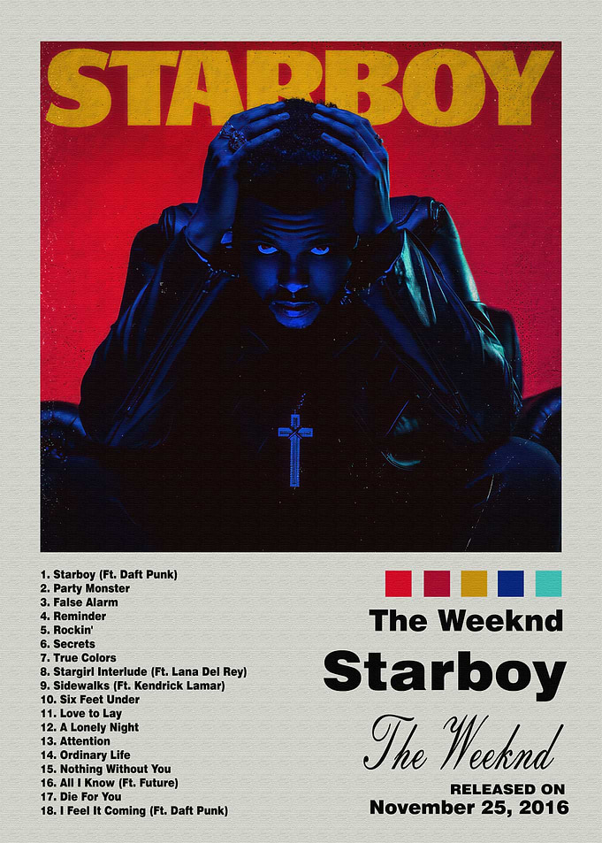 The Weeknd Starboy Album Poster