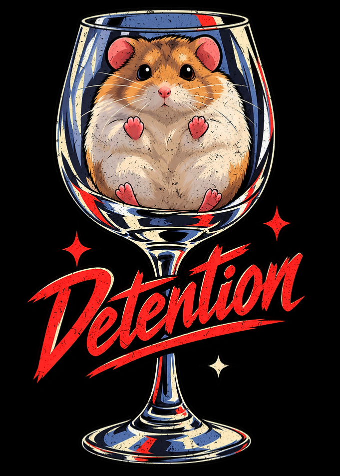 Cute Hamster in Wine Glass