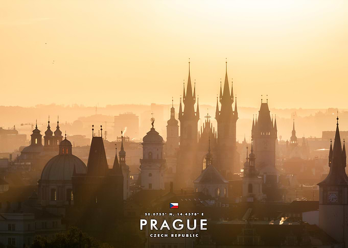 Prague Cityscape at Golden Hour