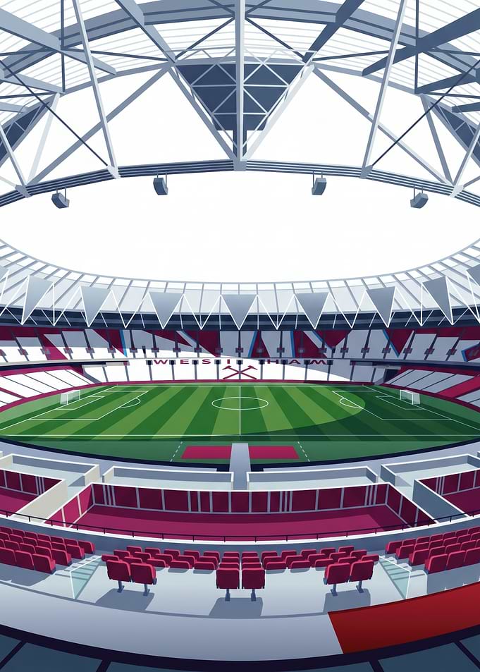 London Stadium West Ham United Illustration