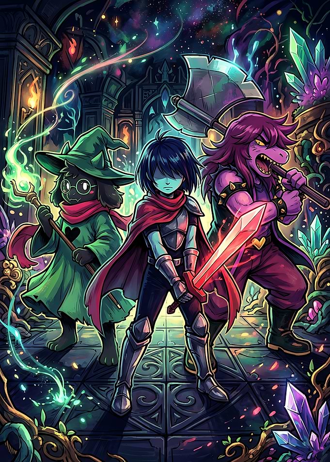 Deltarune Heroes in the Dark World
