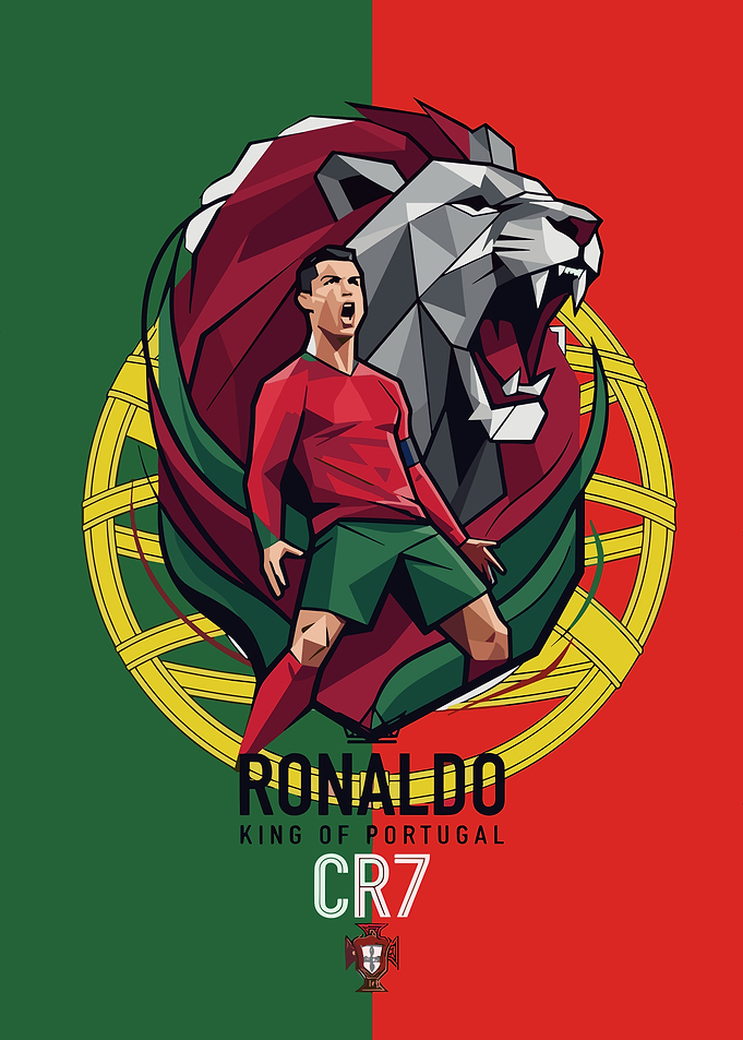 Cristiano Ronaldo Portugal Lion Poster