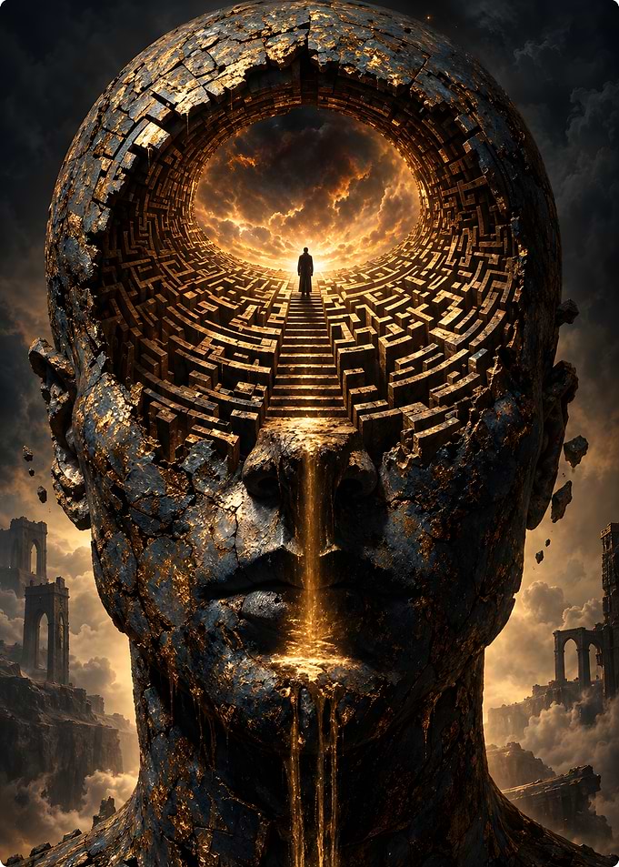Surreal Labyrinth Mind Sculpture
