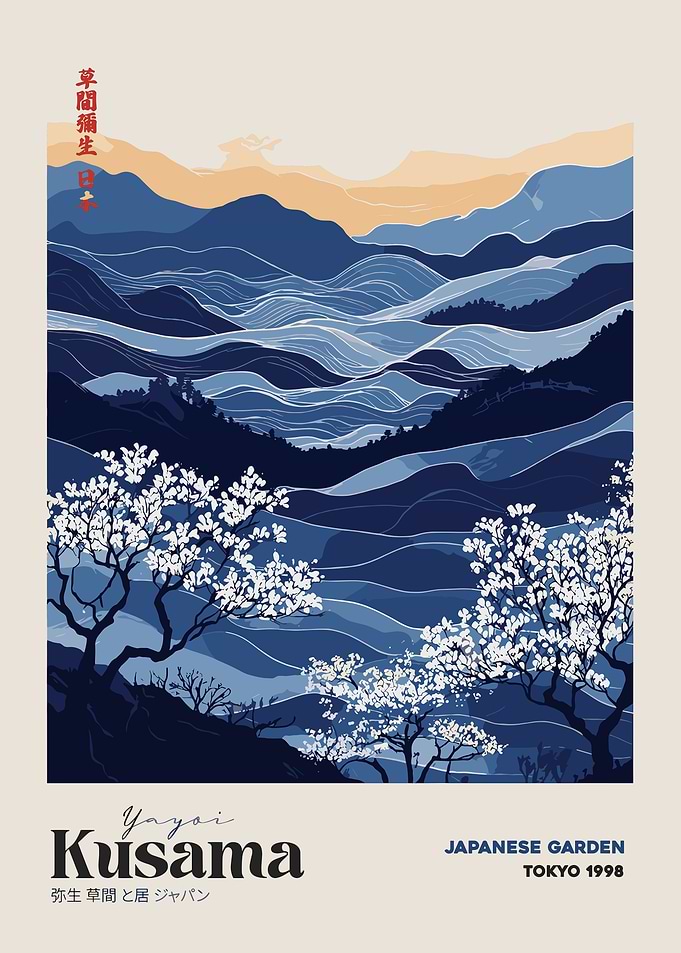 Yayoi Kusama Japanese Garden Poster