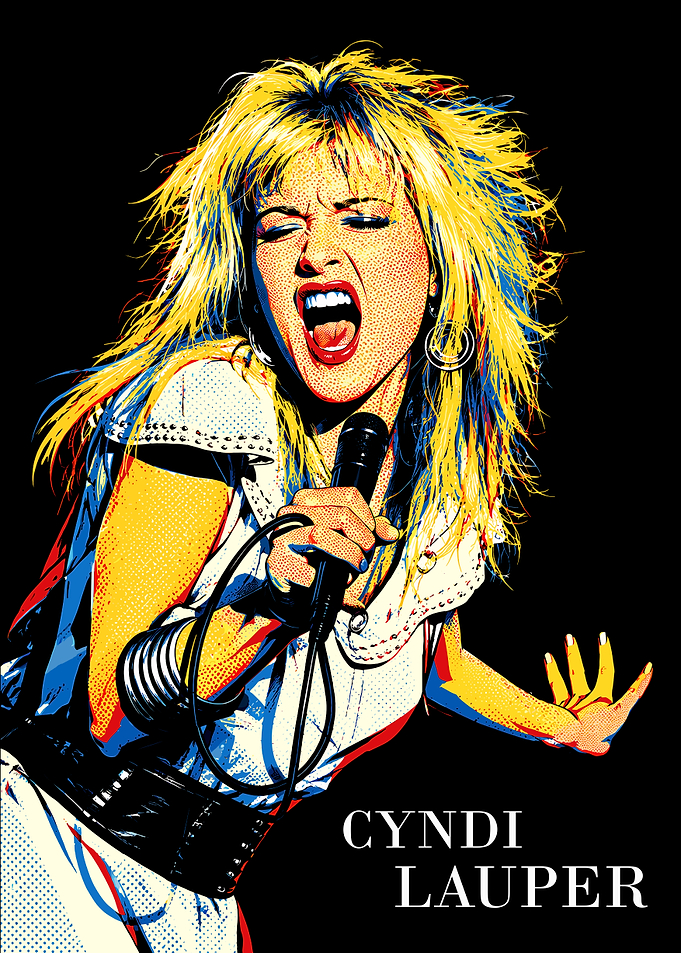 Cyndi Lauper Pop Art Portrait