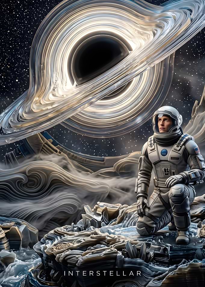 Interstellar Astronaut and Black Hole