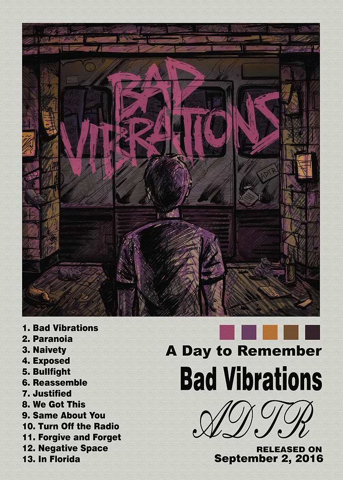 A Day to Remember Bad Vibrations Poster