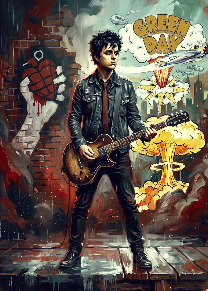 Billie Joe Armstrong Green Day Poster
