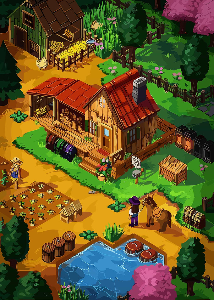 Stardew Valley Farm Isometric View