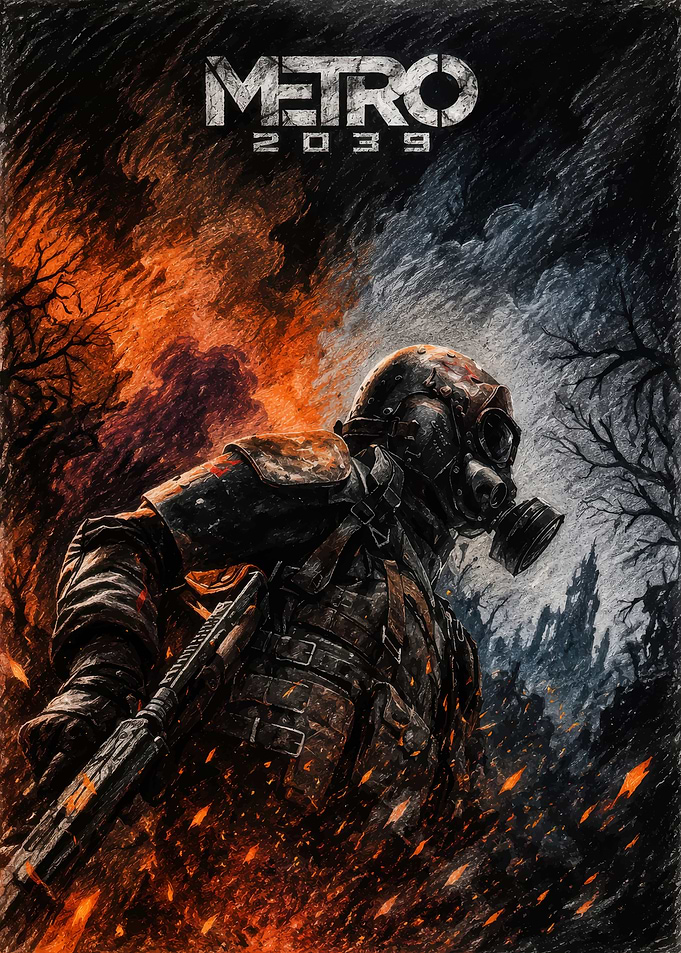 Metro 2039 Post-Apocalyptic Soldier Poster