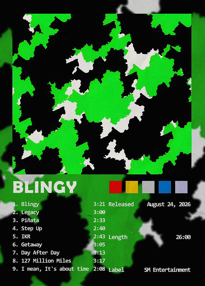 NCT - 127 Blingy Music Album Tracklist Poster