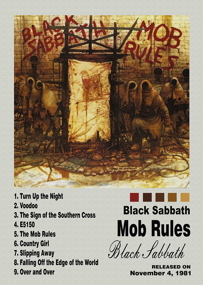 Black Sabbath Mob Rules Album Poster