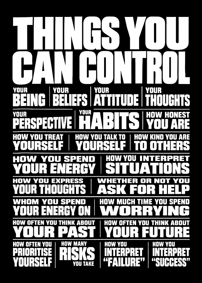 Things You Can Control Motivational Poster