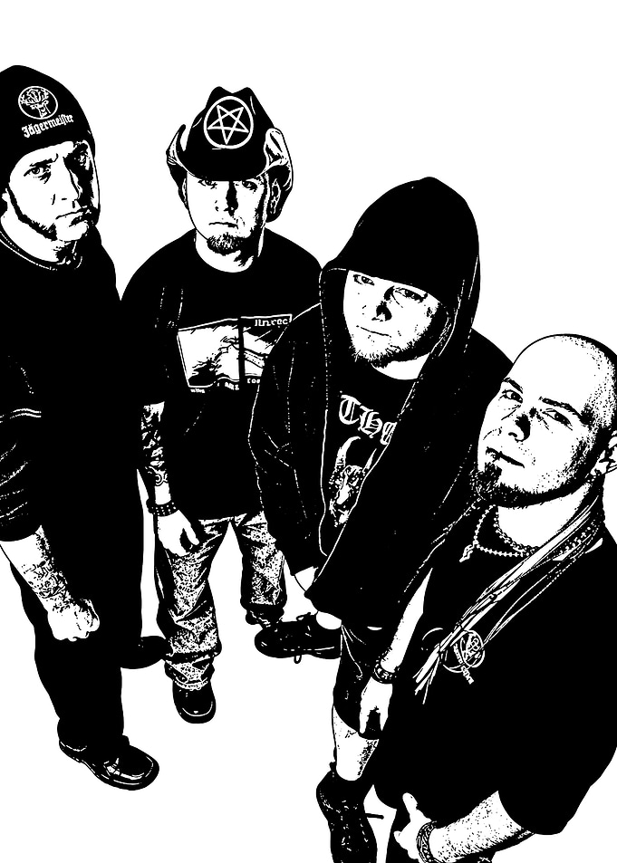 Black and White Metal Band Portrait