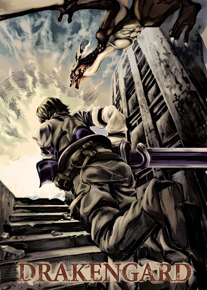 Drakengard Caim and Angelus Poster