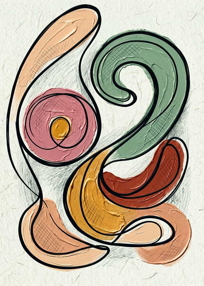 Abstract Art Minimalist Modern Abstract Line Art