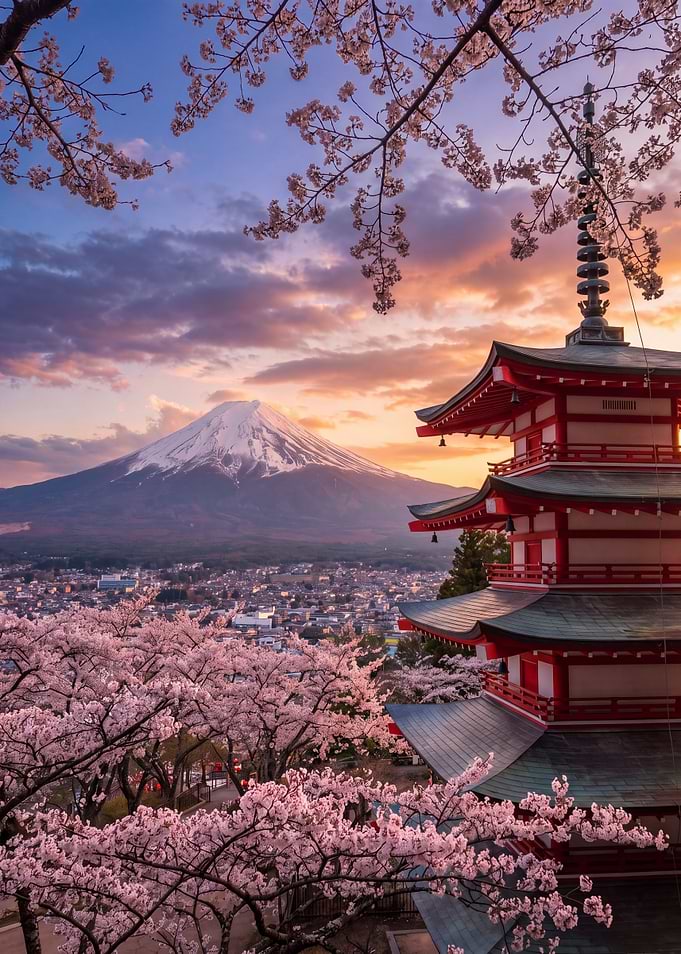 Mount Fuji and Chureito Pagoda