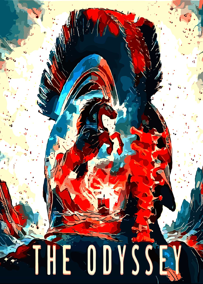 The Odyssey Spartan Helmet Poster
