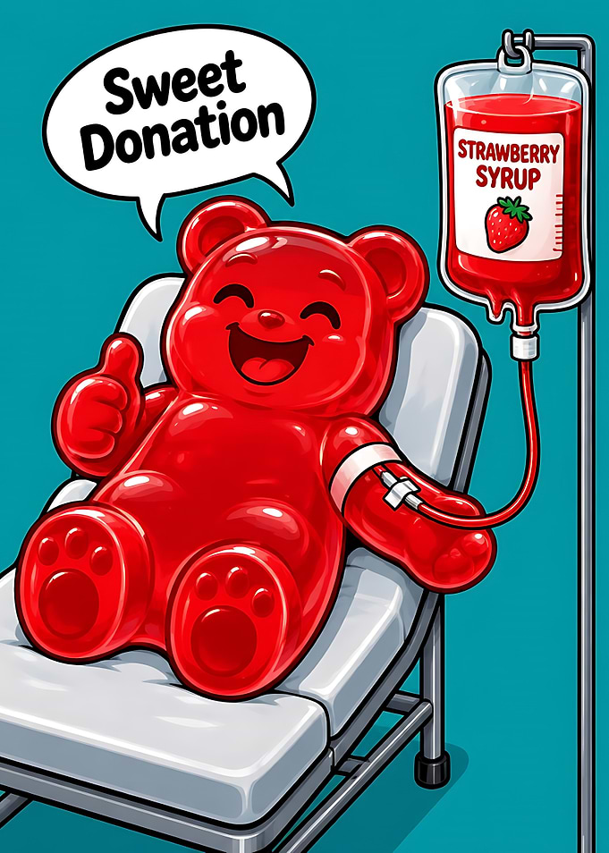 Gummy Bear Sweet Donation Illustration