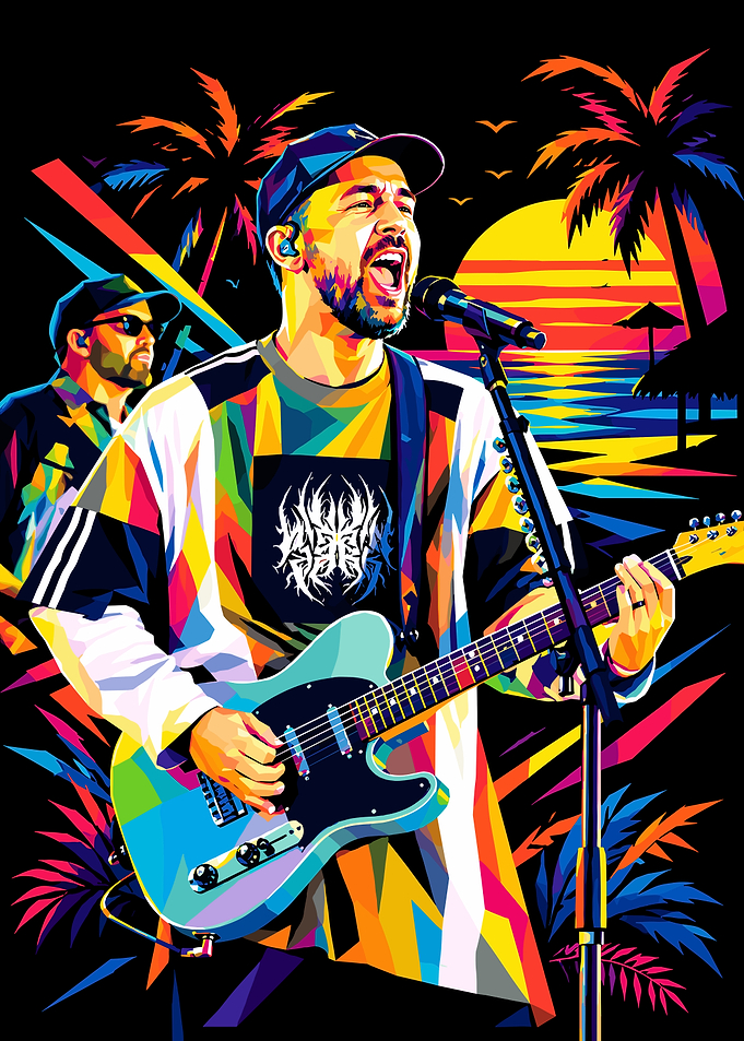 Mike Shinoda Pop Art Portrait