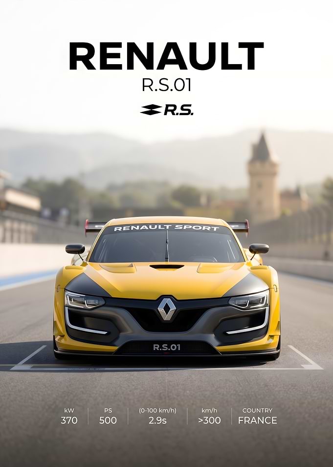 Renault R.S.01 Racing Car Poster