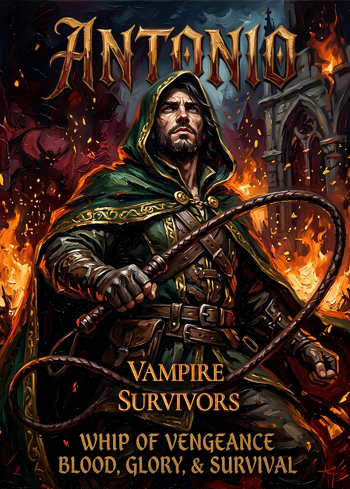 Antonio Vampire Survivors Fantasy Art