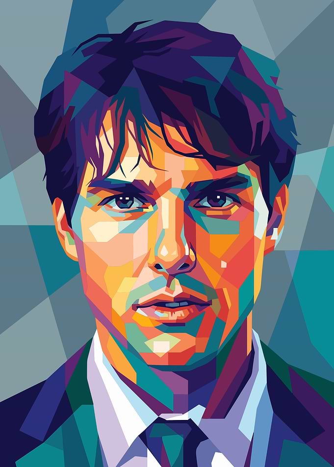 Tom Cruise WPAP Pop Art Portrait